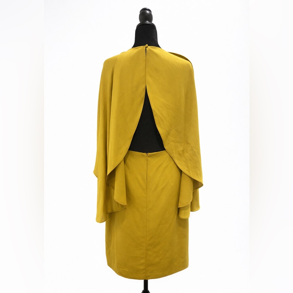 Yellow cape mini dress